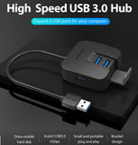 VENTION 4 Ports USB3.0 HUB 0.15M Black