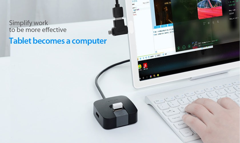 VENTION 4 Ports USB3.0 HUB 0.15M Black