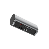 VENTION USB-C to HDMI/VGA/USB 3.1 Gen 2/USB 3.1 Gen 2-C/USB 3.0x2/RJ45/SD/TF/TRRS 3.5mm/PD/DC Docking Station Grey Vertical Aluminum Alloy Type UK Standard