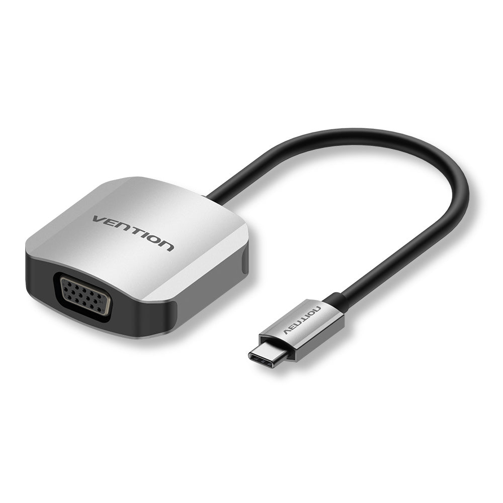 VENTION USB-C to VGA Converter 0.15M Grey Aluminum Alloy Type