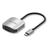 VENTION USB-C to VGA Converter 0.15M Grey Aluminum Alloy Type