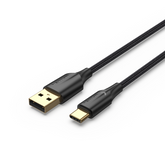 VENTION Nylon Braided USB 2.0 A Male to C Male 3A Cable 1M Black LED Type
- With Color Box
