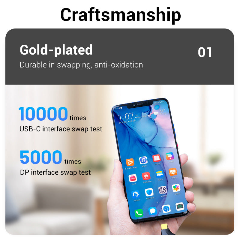 VENTION Type-C to DP Adapter Gray Metal Type