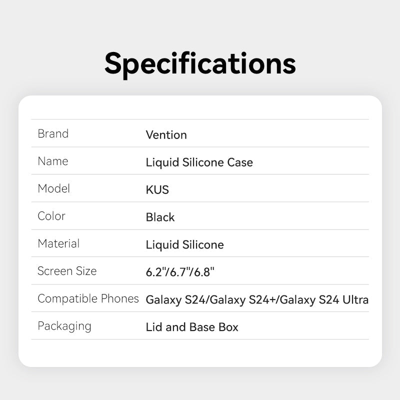VENTION Liquid Silicone Case for Samsung Galaxy