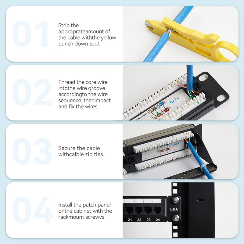VENTION 24-port Cat 6 Unshielded Patch Panel