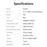 VENTION 5-in-1 USB-C Docking Station