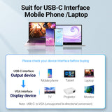 VENTION Type-C to VGA Adapter 0.15M Black ABS Type