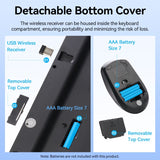 VENTION Wireless Full-Sized Keyboard and Mouse Combo with Mouse Pad Black Slim Type - US English Layout