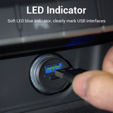 VENTION Two-Port USB A+C(18/20) Car Charger Grey Mini Style Aluminium Alloy Type