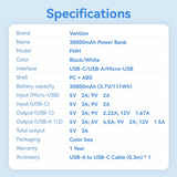 VENTION 30000mAh Power Bank 22.5W