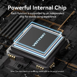 VENTION USB-C to HDMI/VGA/USB 3.1 Gen 2/USB 3.1 Gen 2-C/USB 3.0x2/RJ45/SD/TF/TRRS 3.5mm/PD/DC Docking Station Grey Vertical Aluminum Alloy Type UK Standard