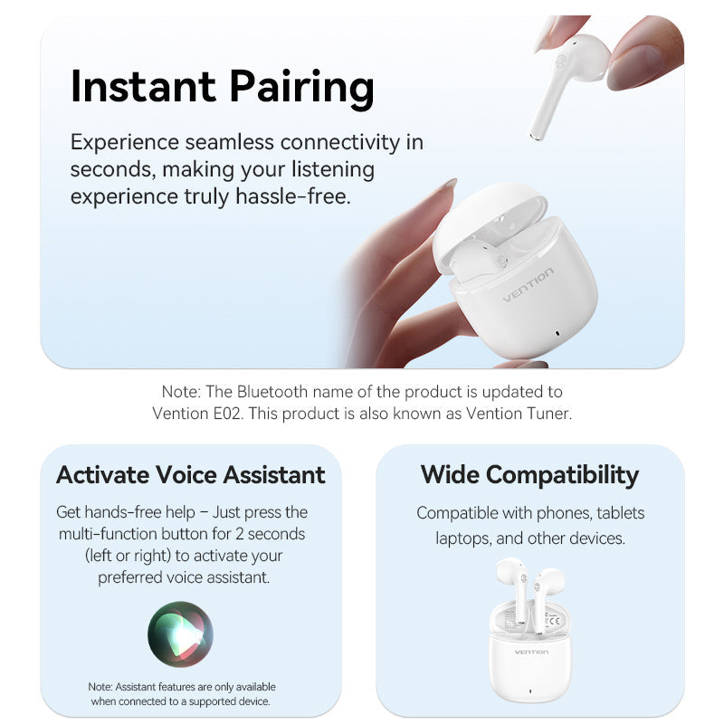 VENTION True Wireless Bluetooth Earbuds