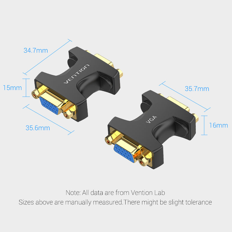 VENTION VGA Female to Female Adapter Black