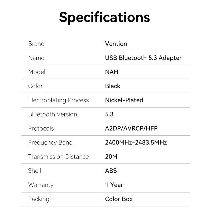 VENTION USB Bluetooth Adapter
