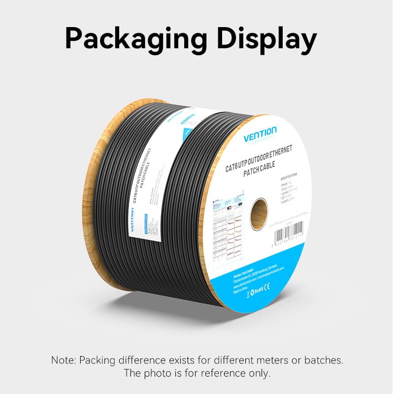 Cat 6 UTP Outdoor Ethernet Patch Cable 305M Black