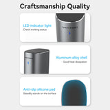 VENTION USB-C to HDMI/VGA/USB 3.1 Gen 2/USB 3.1 Gen 2-C/USB 3.0x2/RJ45/SD/TF/TRRS 3.5mm/PD/DC Docking Station Grey Vertical Aluminum Alloy Type UK Standard