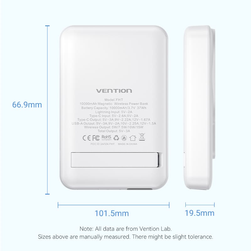 VENTION 10000mAh Magnetic Wireless Power Bank 22.5W