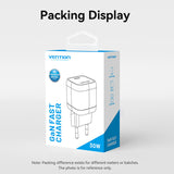 VENTION 1-port USB-C GaN Charger(30W) UK-Plug Black