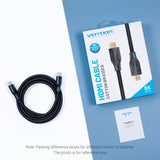 VENTION Cotton Braided 8K HDMI Cable Black