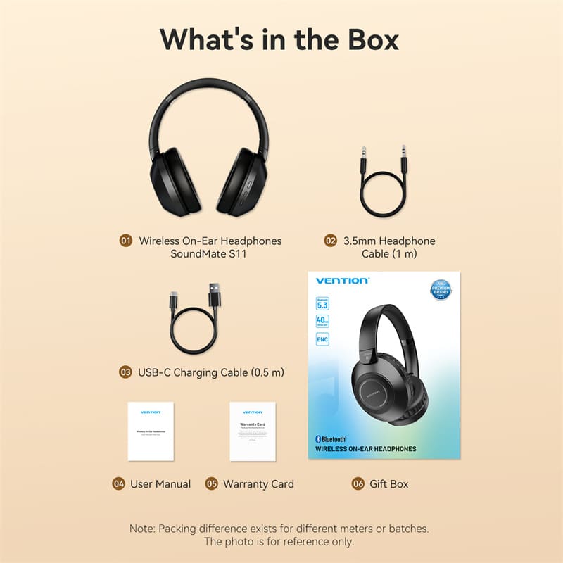 VENTION Wireless On-Ear Headphones SoundMate