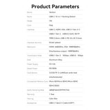 VENTION USB-C to HDMI/VGA/USB 3.1 Gen 2/USB 3.1 Gen 2-C/USB 3.0x2/RJ45/SD/TF/TRRS 3.5mm/PD/DC Docking Station Grey Vertical Aluminum Alloy Type UK Standard