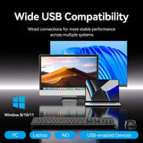 VENTION Wireless Full-Sized Silent Keyboard and Mouse Combo Black Slim Type - US English Layout