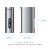 VENTION USB-C to HDMI/VGA/USB 3.1 Gen 2/USB 3.1 Gen 2-C/USB 3.0x2/RJ45/SD/TF/TRRS 3.5mm/PD/DC Docking Station Grey Vertical Aluminum Alloy Type UK Standard