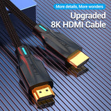 VENTION Cotton Braided 8K HDMI Cable Black
