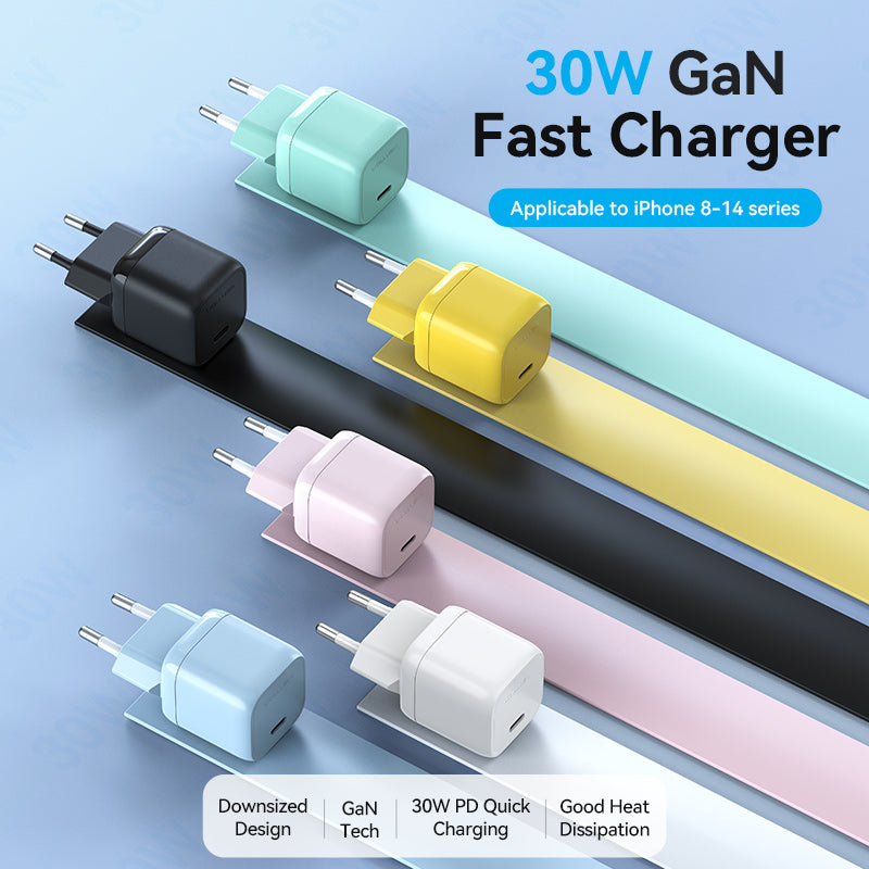 VENTION 1-port USB-C GaN Charger(30W) UK-Plug Black