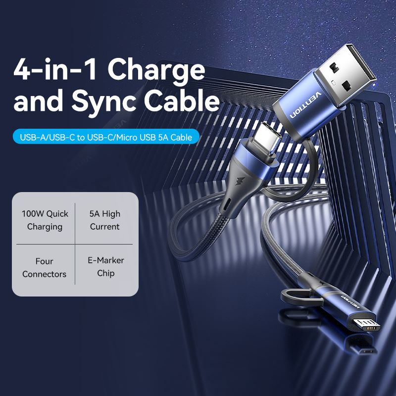 VENTION 4-in-1 USB 2.0 Cable