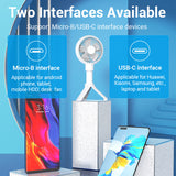 VENTION USB 2.0 A Male to 2-in-1 Micro-B&USB-C Male Cable 0.5M Grey Aluminum Alloy Type