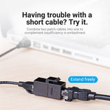 VENTION Cat.6 UTP Keystone Jack Coupler Black