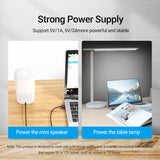 VENTION USB to 3.5mm Barrel Jack 5V DC Power Cable Black