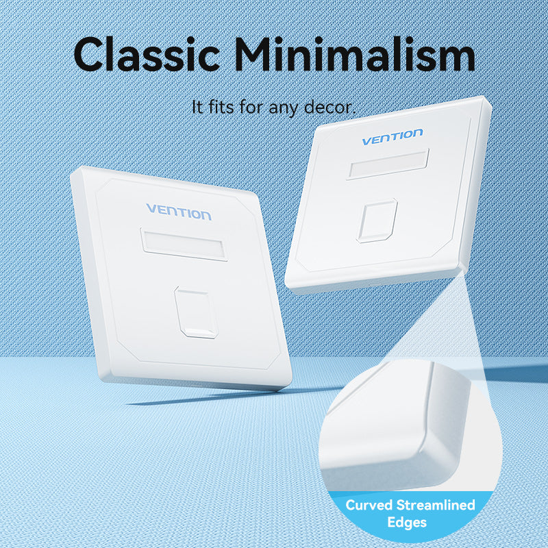 VENTION keystone Jack Wall Plate White 86 Type