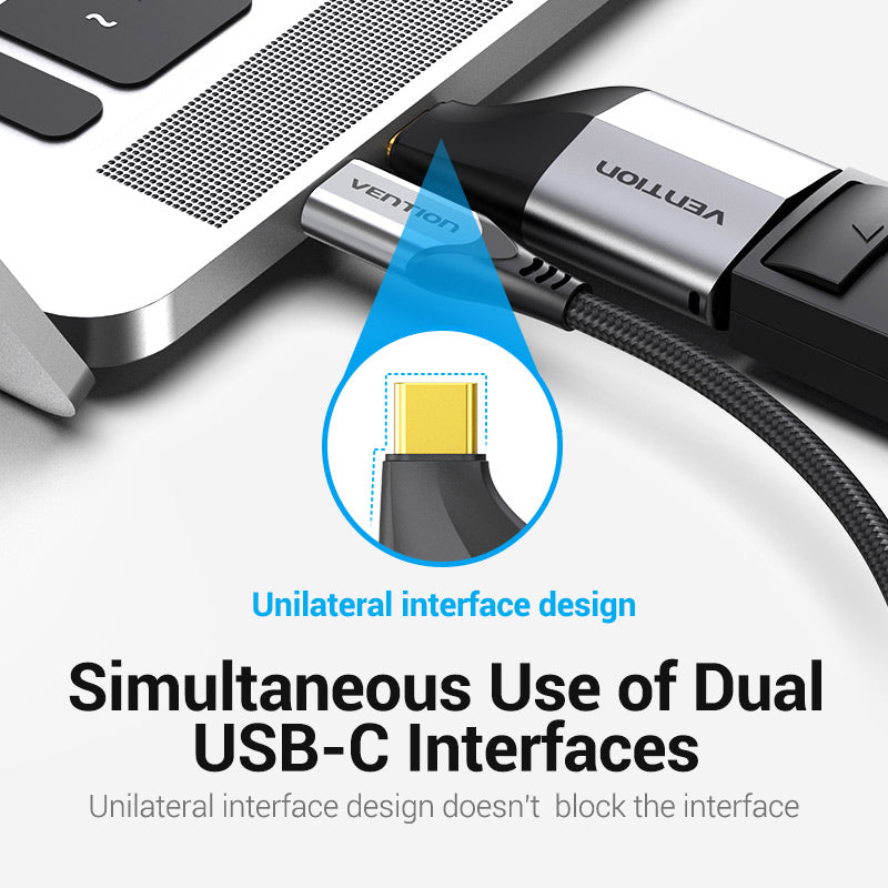 VENTION Type-C to DP Adapter Gray Metal Type