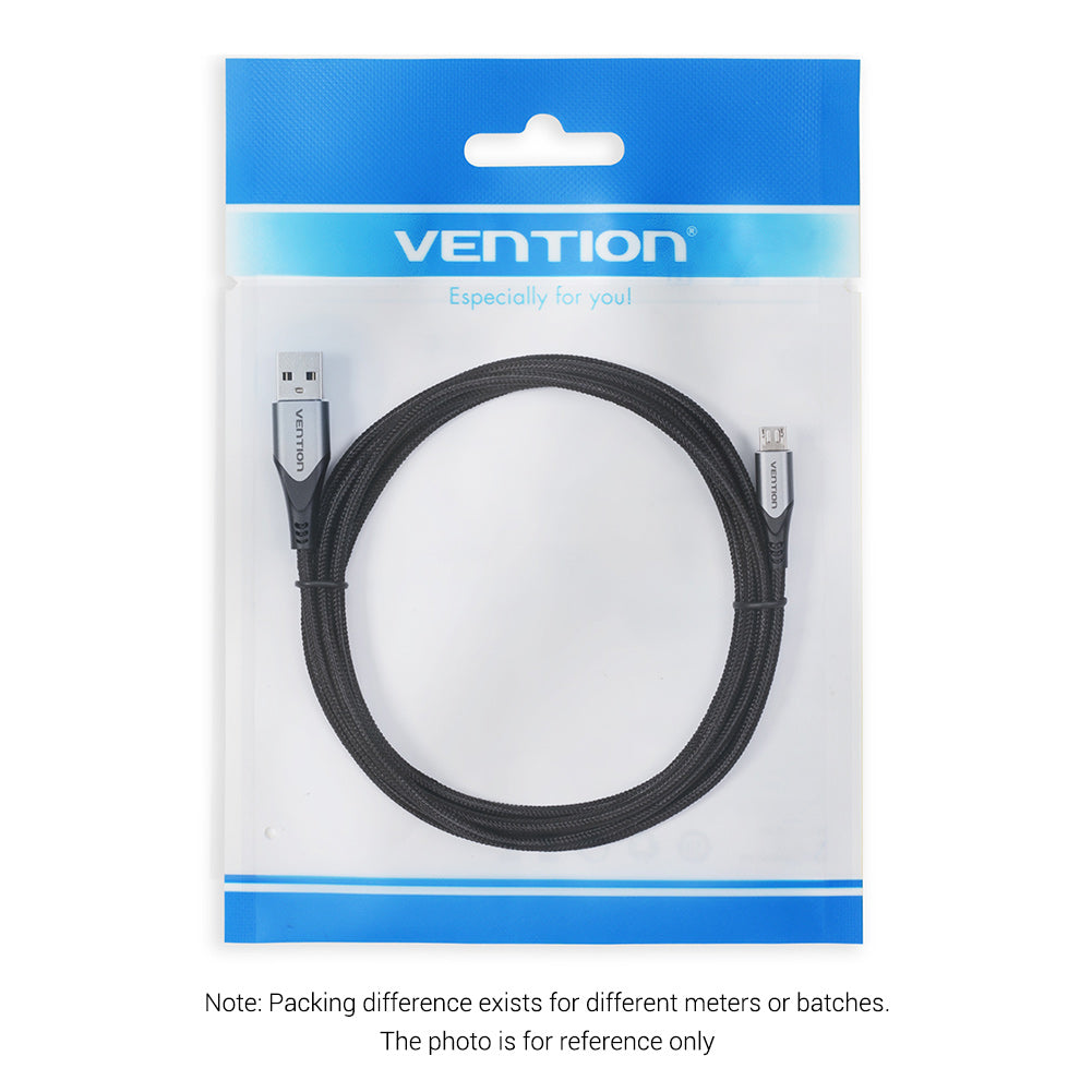 VENTION USB 2.0 to Micro USB Cable Grey Aluminum Alloy Type