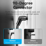 VENTION Cat 6A UTP Ethernet Patch Cable Right Angle and 360 Rotate plug Oxygen-free Copper