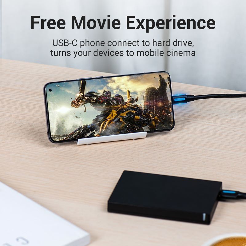 USB 3.0 C Male to Micro-B Male 2A Cable 0.5/1M Black