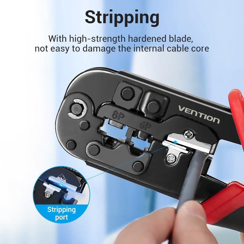 VENTION Multi-Function LAN Cable Crimping Tool Ratchetless Type Black
