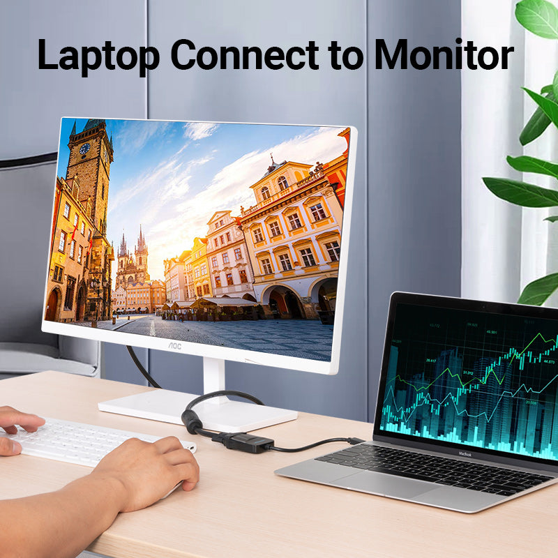 VENTION Type-C to VGA Adapter 0.15M Black ABS Type