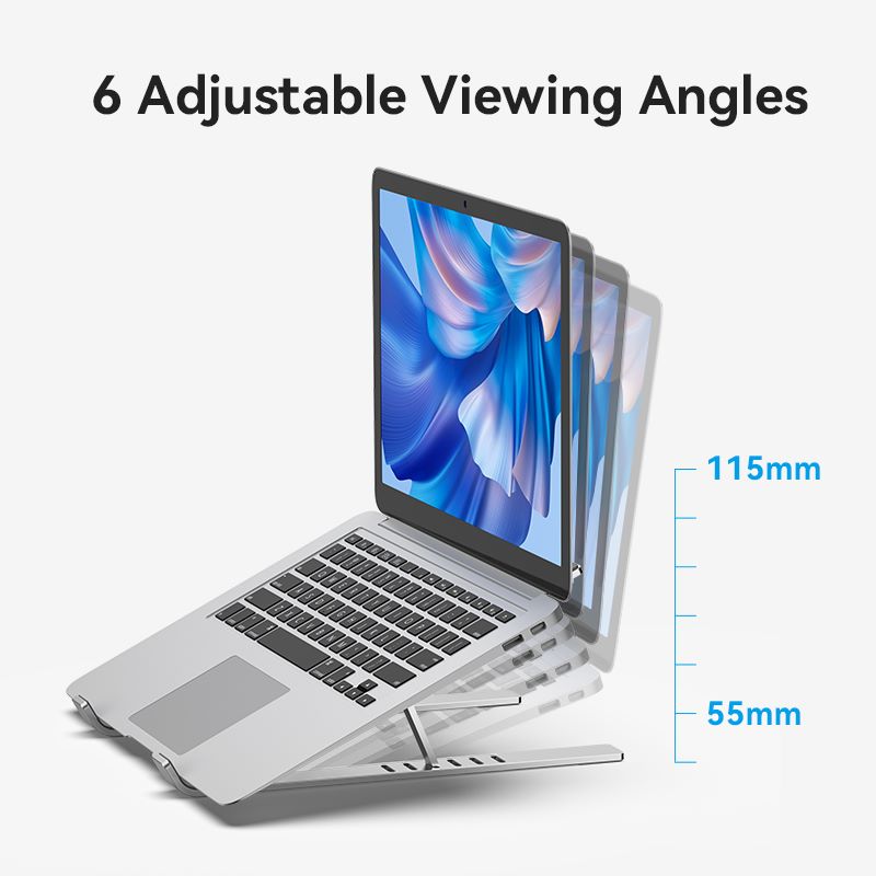 VENTION Foldable Laptop Stand Silver Aluminum Alloy Type