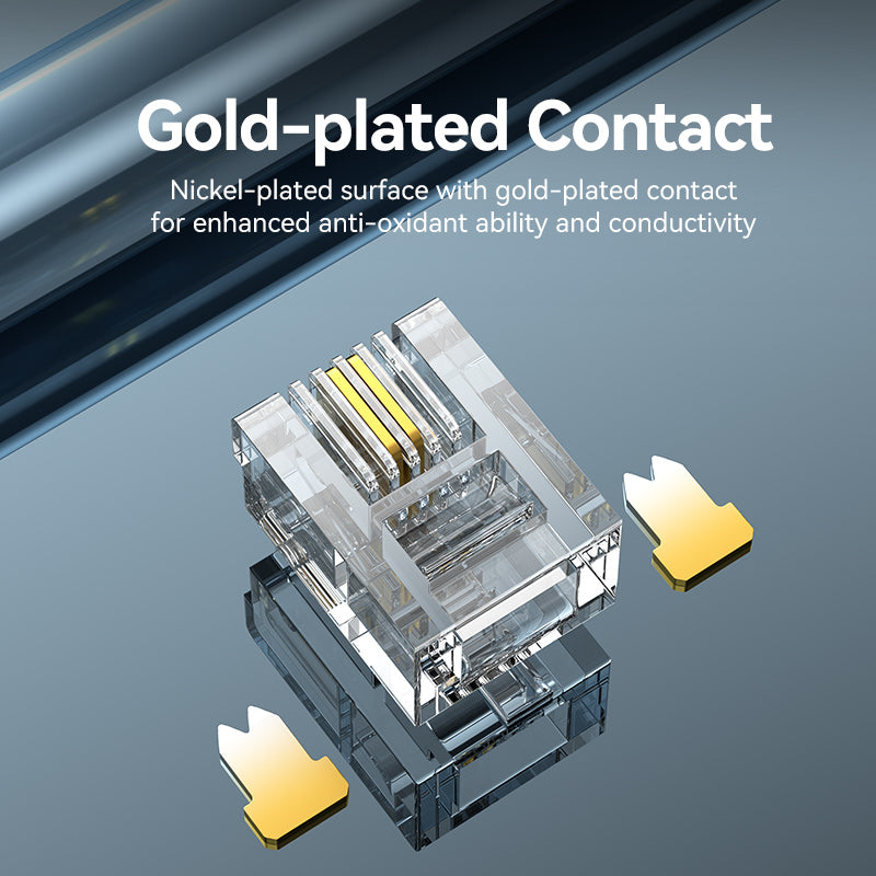 VENTION 6P4C Telephone Modular Plug 100Pcs/Pack