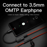 vention Type-C to 3.5mm Audio Cable with Type-C Power Supply 0.1M Red Metal Type