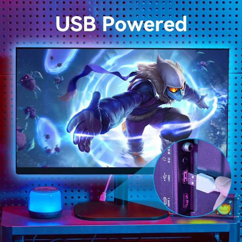 VENTION RGB FPC LED Strip Lights with IR Remote and USB 5V Power Supply 5M White Reel