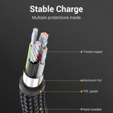 VENTION USB-C Right Angle to USB 2.0-A Cable Grey Aluminum Alloy Type
