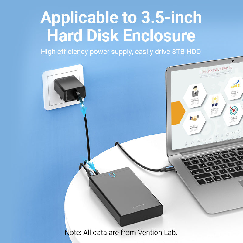 VENTION USB to 5.5mm Barrel Jack 5V DC Power Cable
