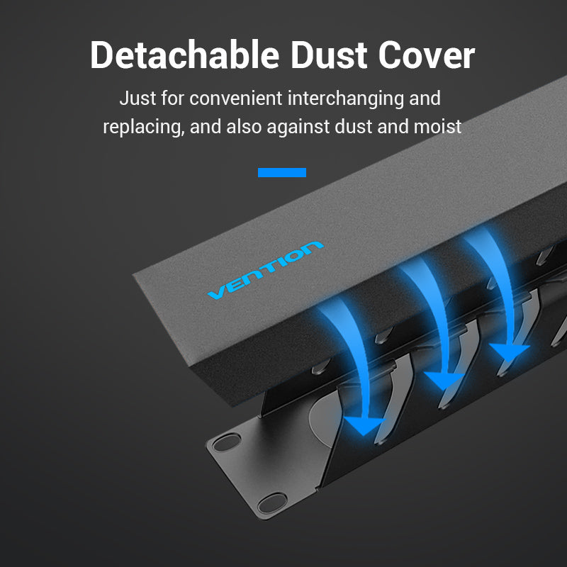 VENTION 24 U Cable Manager Black