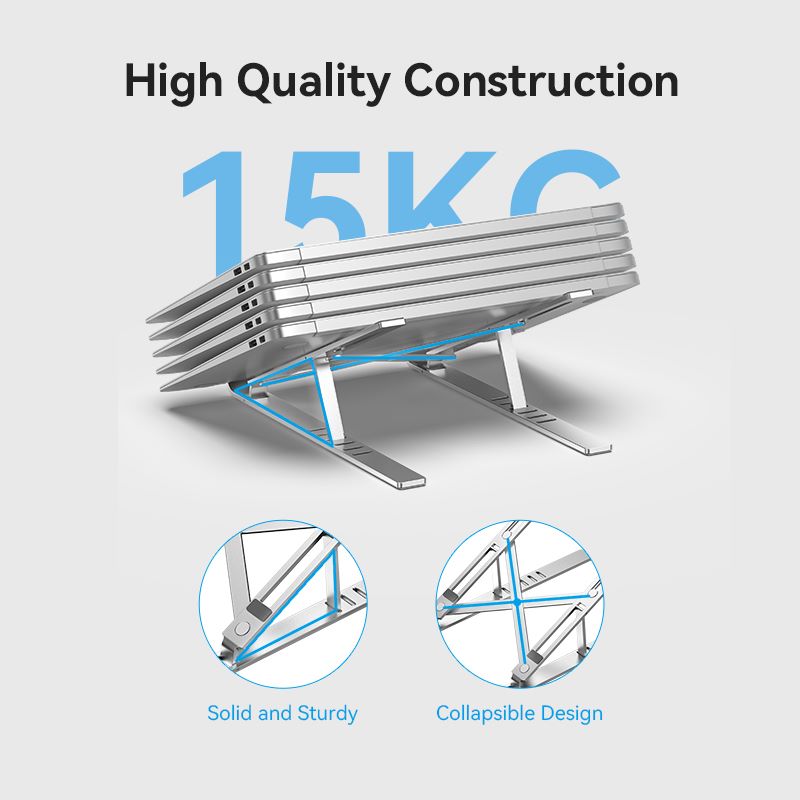 VENTION Foldable Laptop Stand Silver Aluminum Alloy Type