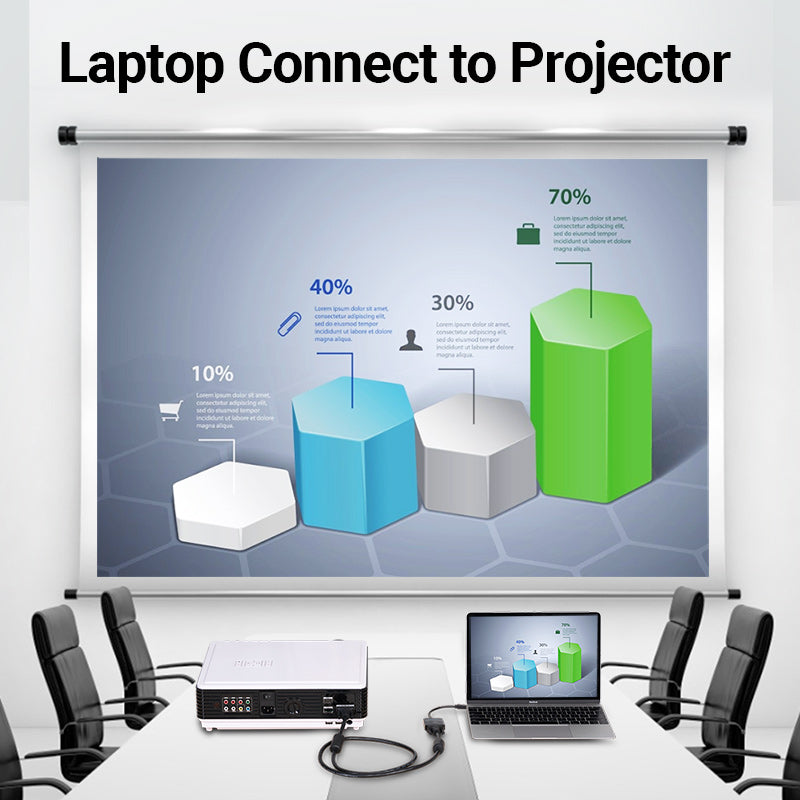 VENTION Type-C to VGA Adapter 0.15M Black ABS Type