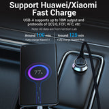 VENTION Two-Port USB A+C(18/20) Car Charger Grey Mini Style Aluminium Alloy Type